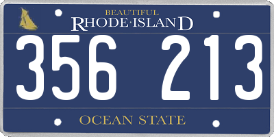 RI license plate 356213