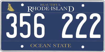 RI license plate 356222
