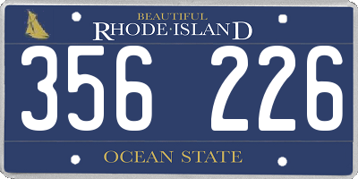 RI license plate 356226
