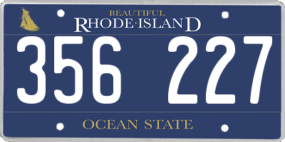 RI license plate 356227