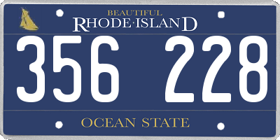 RI license plate 356228