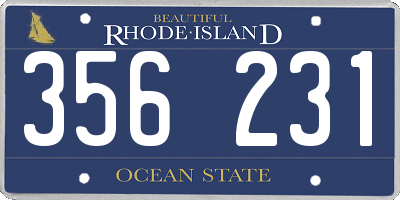 RI license plate 356231