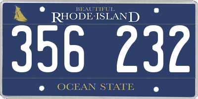 RI license plate 356232