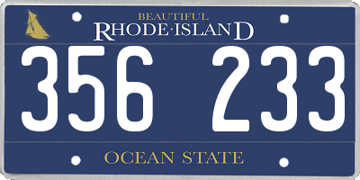 RI license plate 356233