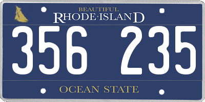 RI license plate 356235