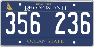 RI license plate 356236