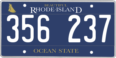 RI license plate 356237
