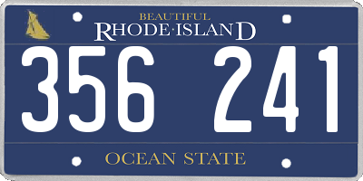 RI license plate 356241