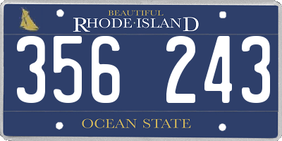 RI license plate 356243
