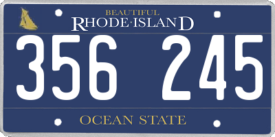 RI license plate 356245