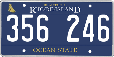 RI license plate 356246