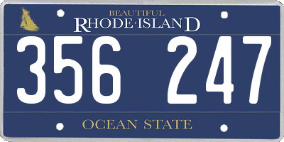 RI license plate 356247