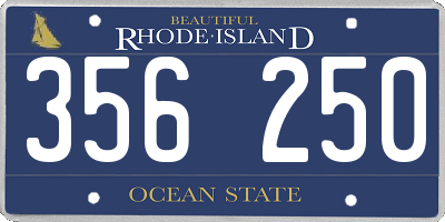 RI license plate 356250