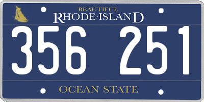 RI license plate 356251