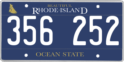 RI license plate 356252