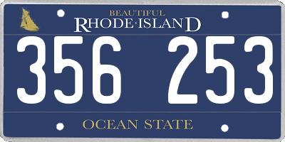 RI license plate 356253