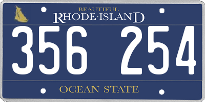 RI license plate 356254