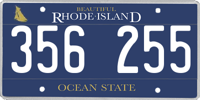 RI license plate 356255