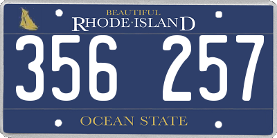 RI license plate 356257