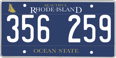 RI license plate 356259