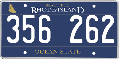 RI license plate 356262