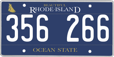 RI license plate 356266