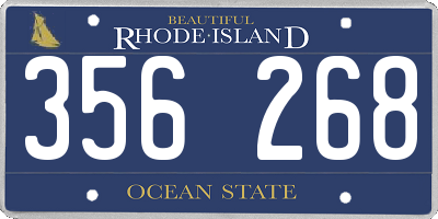 RI license plate 356268
