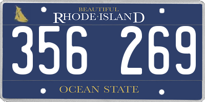 RI license plate 356269
