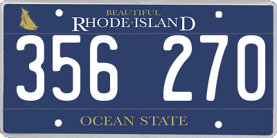 RI license plate 356270