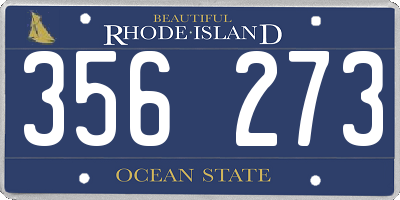 RI license plate 356273