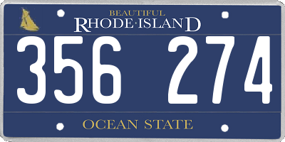 RI license plate 356274