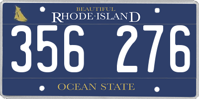 RI license plate 356276