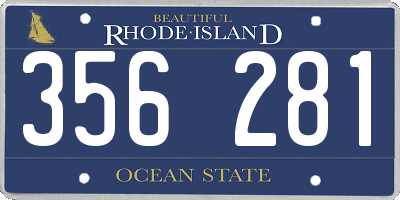 RI license plate 356281