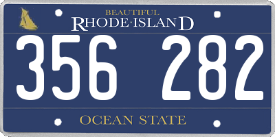 RI license plate 356282