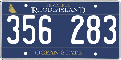 RI license plate 356283