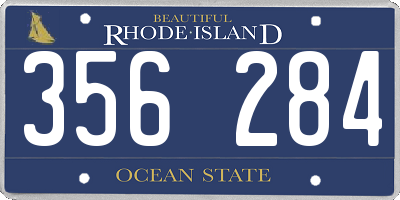 RI license plate 356284