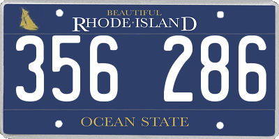 RI license plate 356286