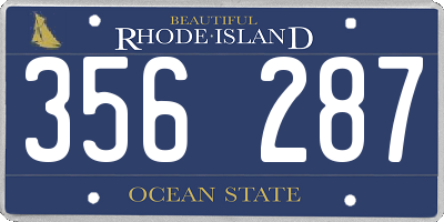 RI license plate 356287