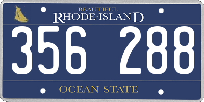 RI license plate 356288
