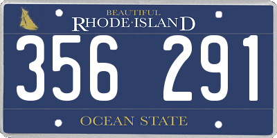 RI license plate 356291