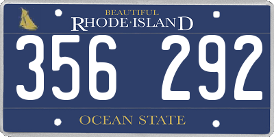 RI license plate 356292