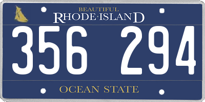 RI license plate 356294
