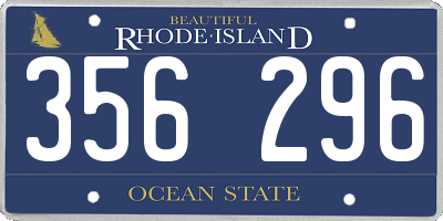 RI license plate 356296