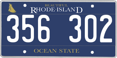 RI license plate 356302