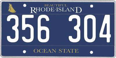 RI license plate 356304