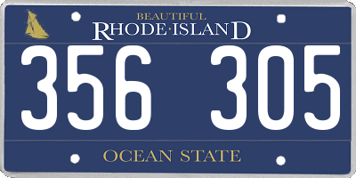 RI license plate 356305
