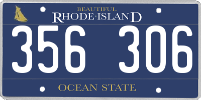 RI license plate 356306