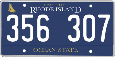 RI license plate 356307