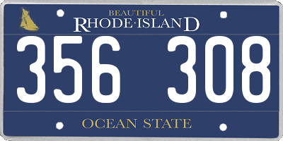 RI license plate 356308