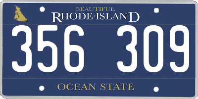 RI license plate 356309